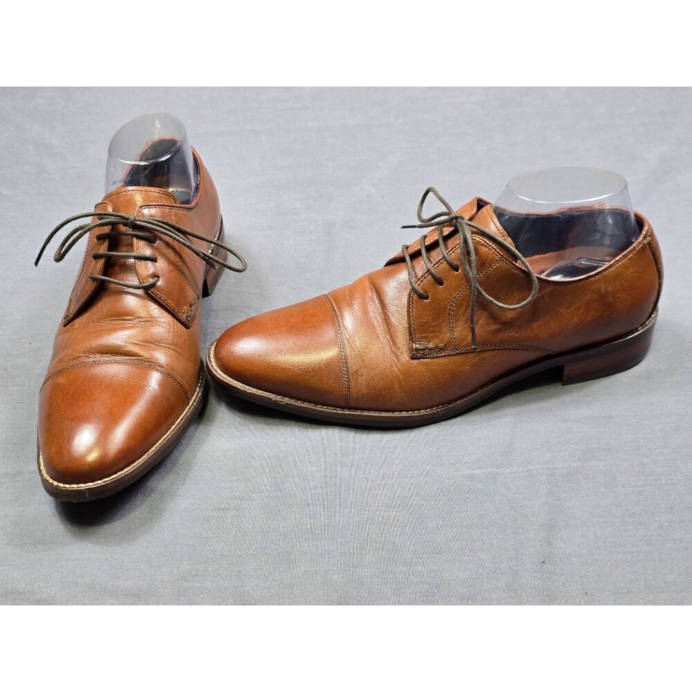Cole Haan Grand OS Mens Brown Leather Oxford Dress Shoes Size 8.5 M
